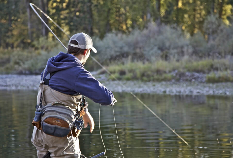 Fly fishing line for river fishing